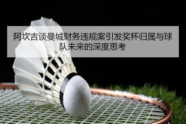 阿坎吉谈曼城财务违规案引发奖杯归属与球队未来的深度思考 - bandao
